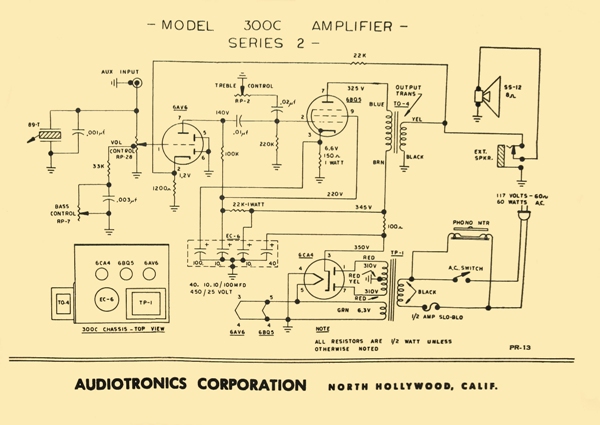 Audiotronics 300C Schematic View